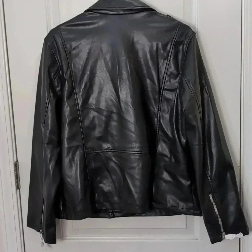 Scoop Women's Faux Leather Moto Jacket - Picture 8 of 11